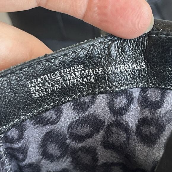 Born Studded Leather Ankle Boots Harness Block Heel Western Booties Size 6.5 M - Picture 13 of 15